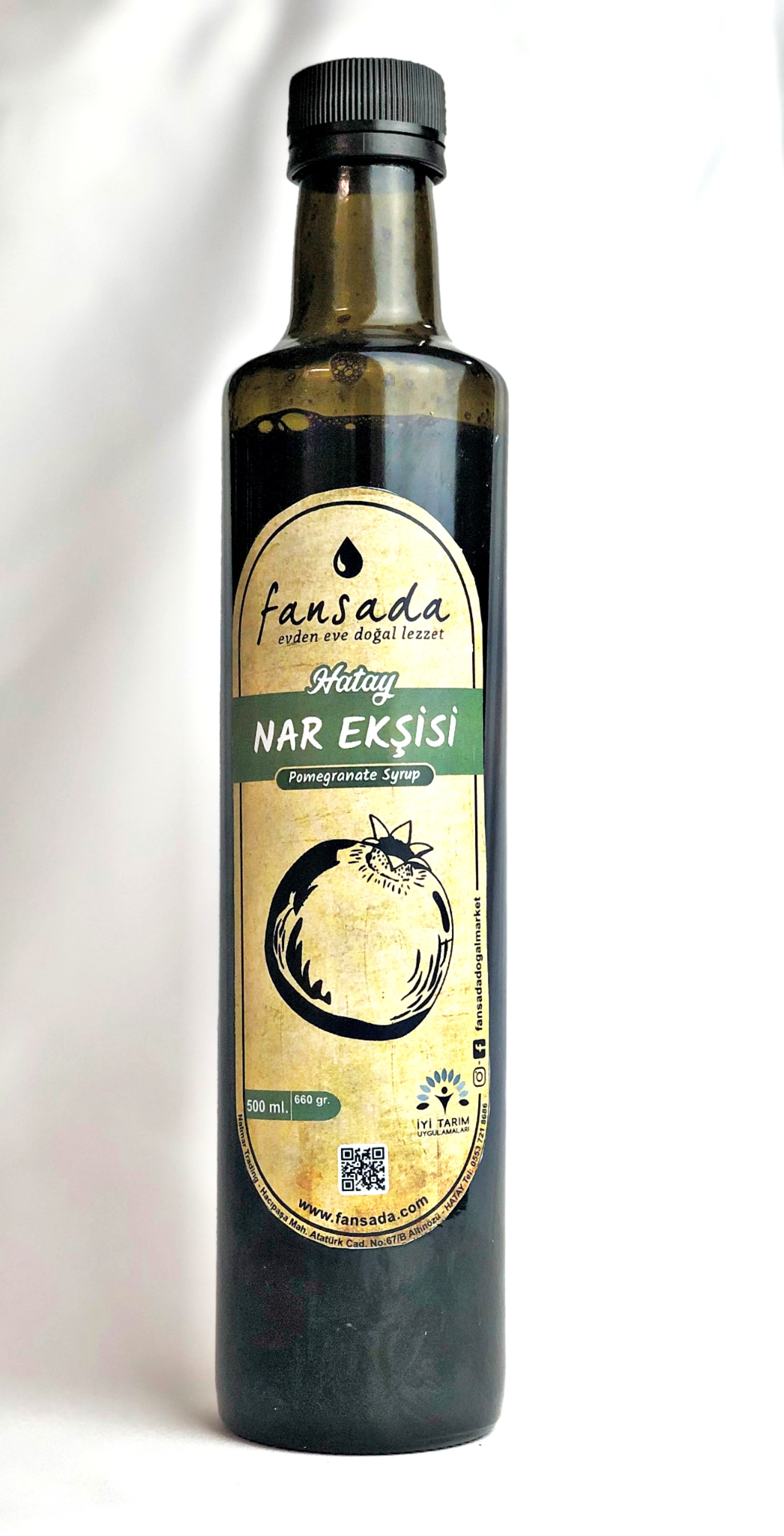 Nar Ekşisi Kazanda Kaynatma Cam Şişe (Hatay) 500 ML 