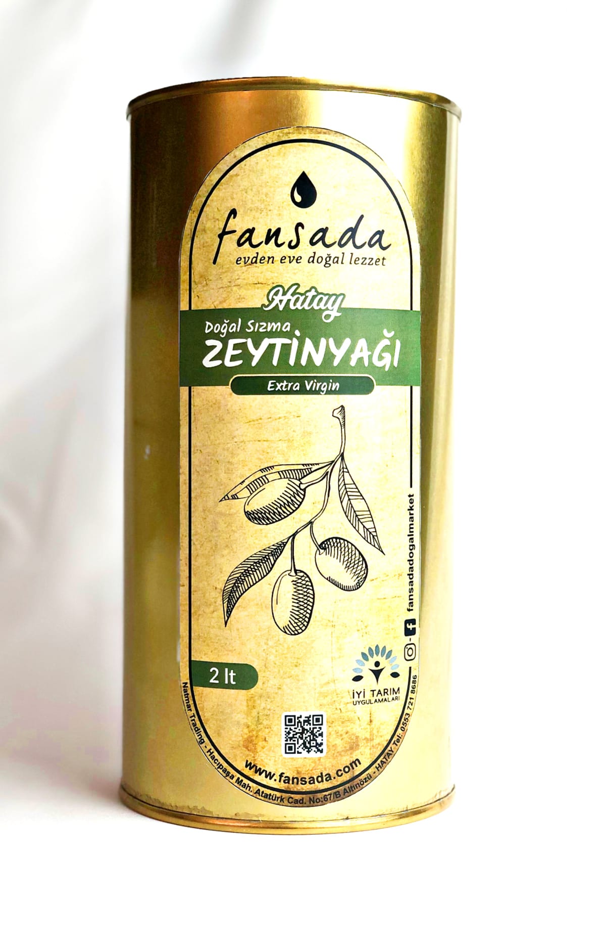 Zeytinyağı (Halhali) Soğuk Sıkım & Filtresiz Teneke (Hatay) 2 LT
