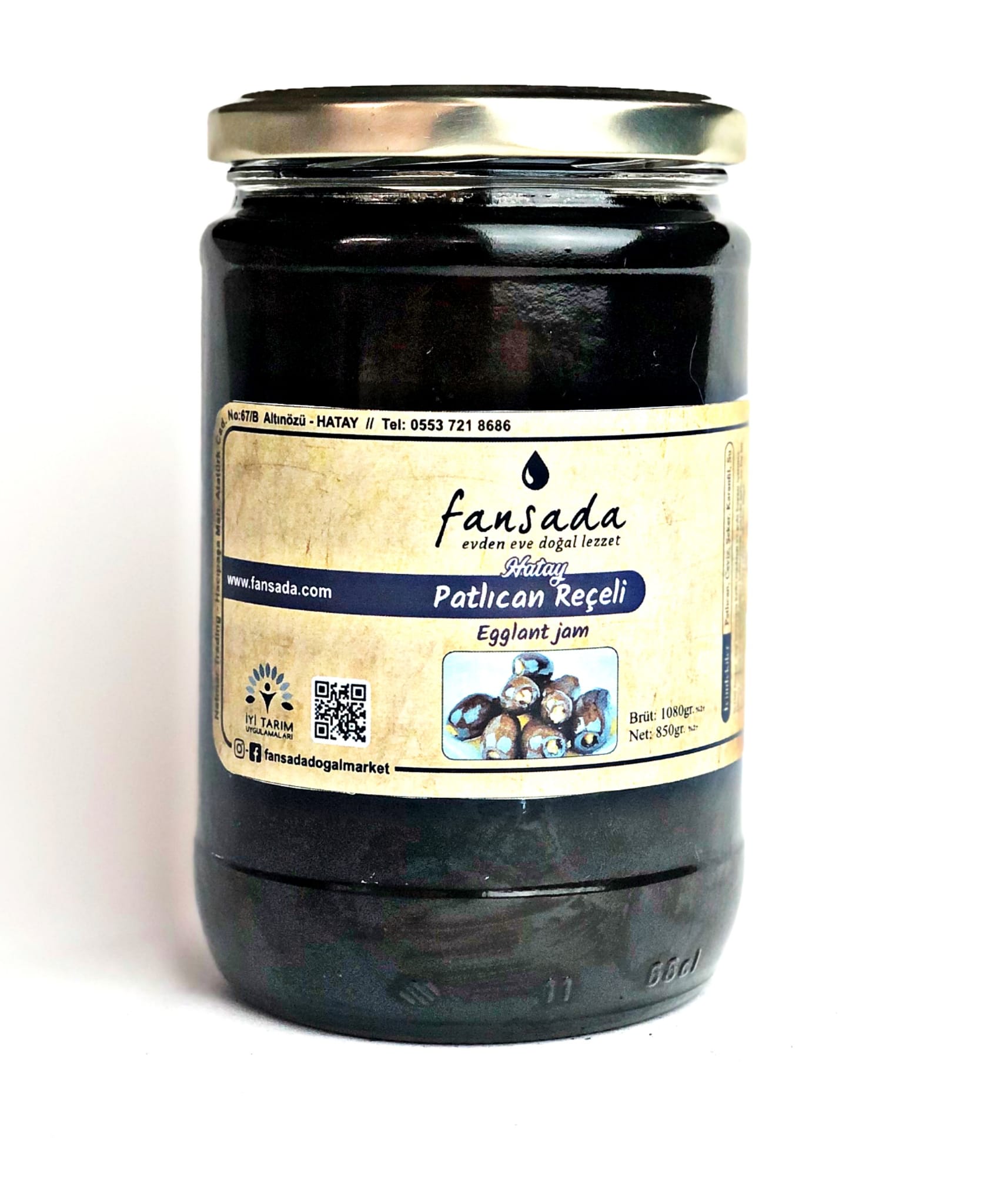 Patlıcan Reçeli Cam kavanoz (Hatay) 850 gr