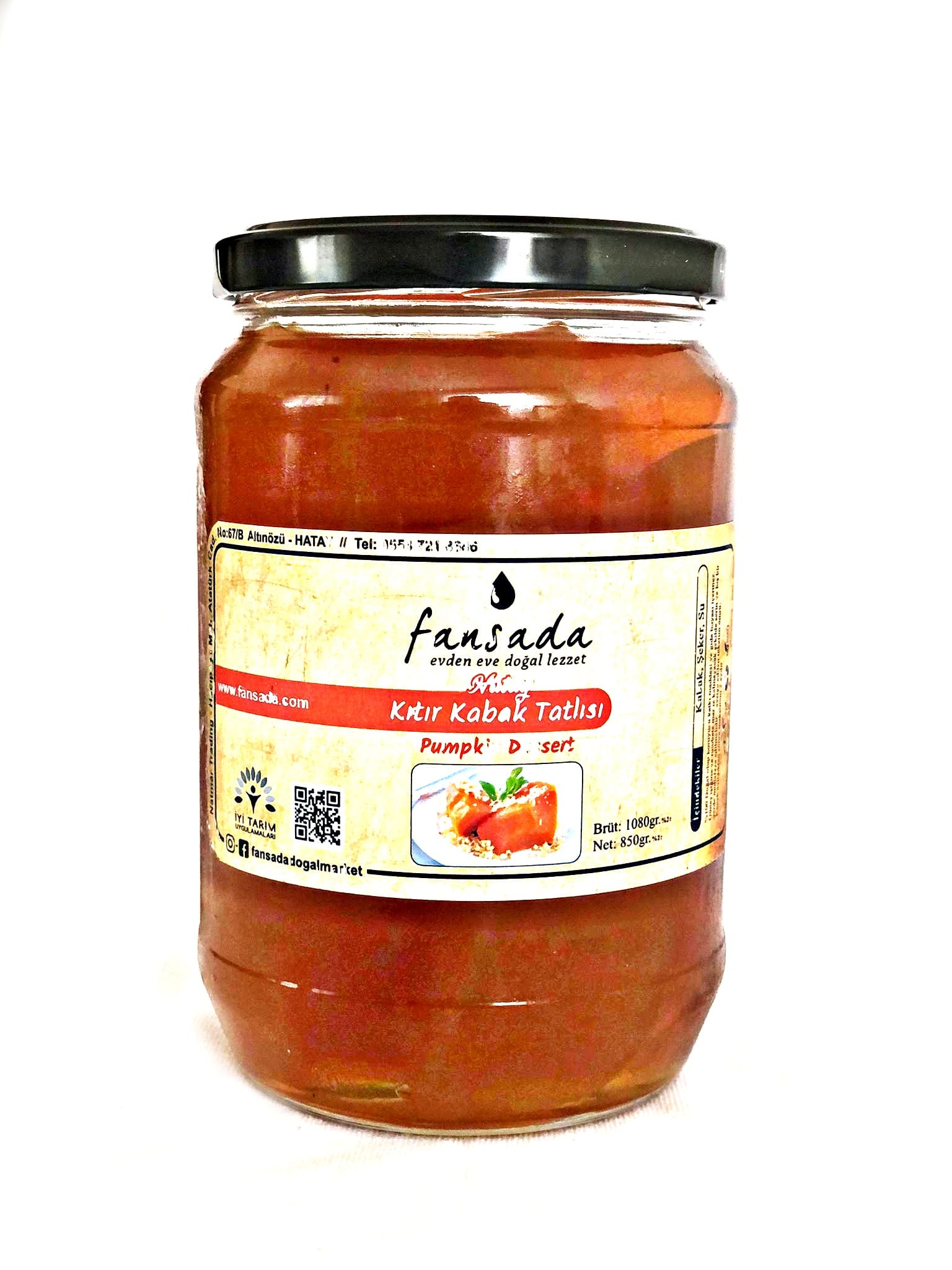 Kabak Tatlısı Kıtır Cam kavanoz (Hatay) 850 gr